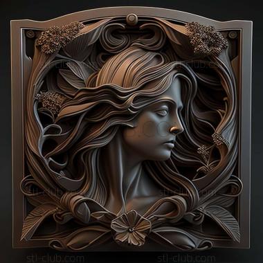 3D model style mucha (STL)